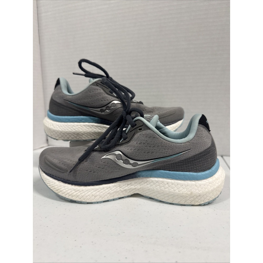 Saucony Triumph 19 Women's Size 7.5 Running Shoes Gray Blue